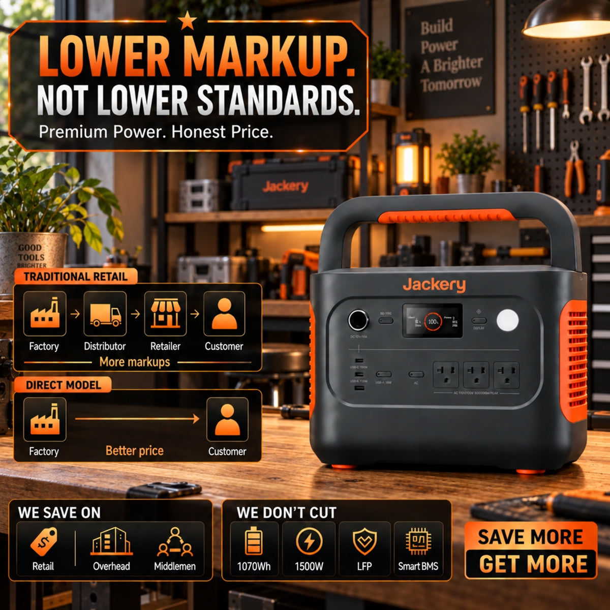 1070Wh Solar Generator Kit + FREE 200W Solar Panel (Limited BOGO)