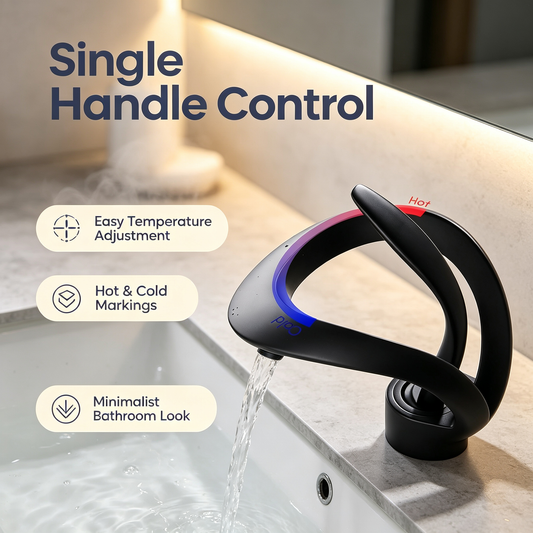 Black Waterfall Bathroom Faucet