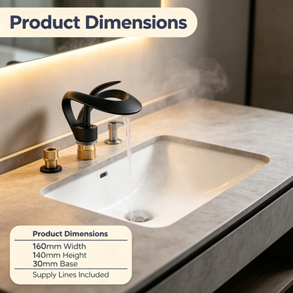 Black Waterfall Bathroom Faucet