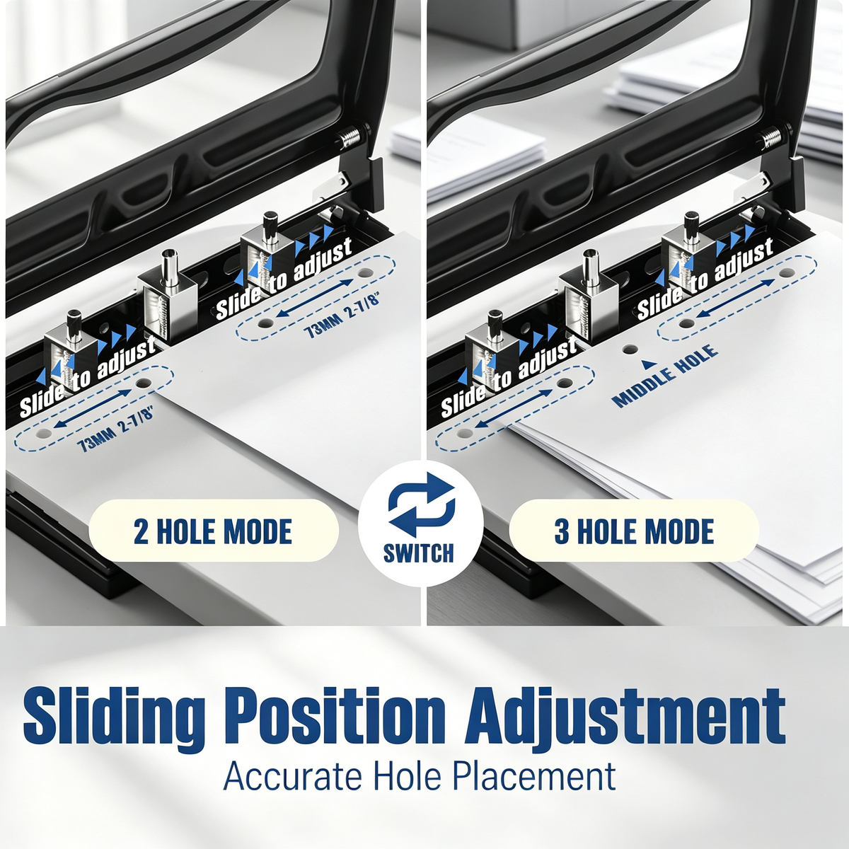 Adjustable 2/3 Hole Punch