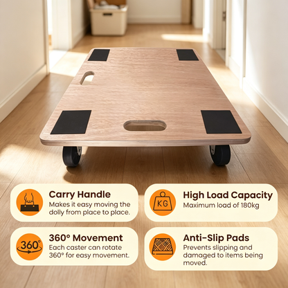 Wood Moving Dolly with 360° Rotating Casters