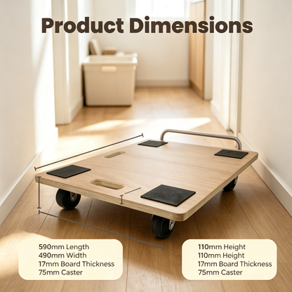 Wood Moving Dolly with 360° Rotating Casters