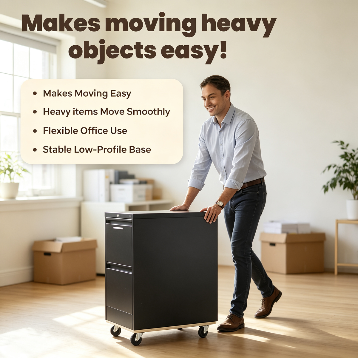Wood Moving Dolly with 360° Rotating Casters
